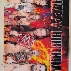 Wrestling Happy Birthday Banner 3 x 5 Ft
