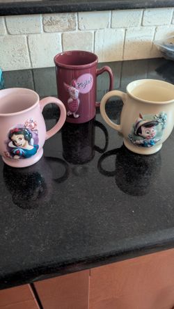 Disney 3D Mugs Piglet, Snow White And Pinocchio
