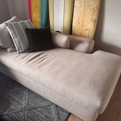 Off White Part Of Sectional Couch 