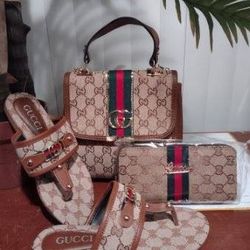 Designer Purse And Shoe Set 