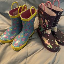 Rain boots - Blue (Kids 11/12)  Purple (4/5 Womens) 
