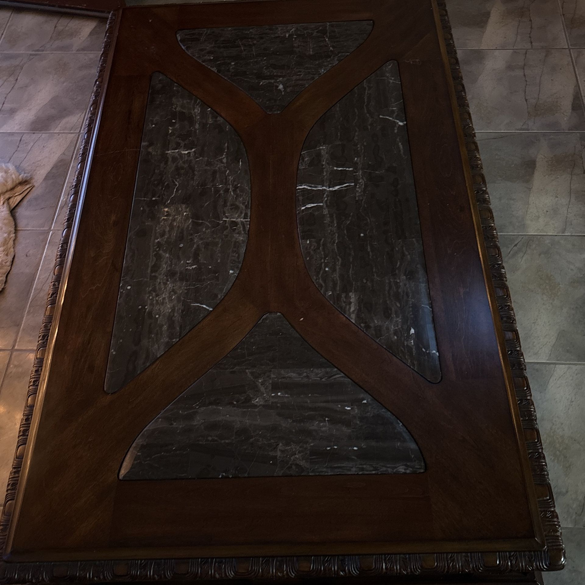 Wood/ Marble Table