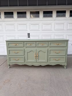 French Provincial Dresser with Gold Hardware