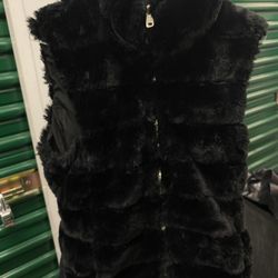 YMI Black Furry Vest 