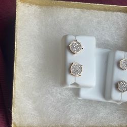 Gold Diamond Earrings 