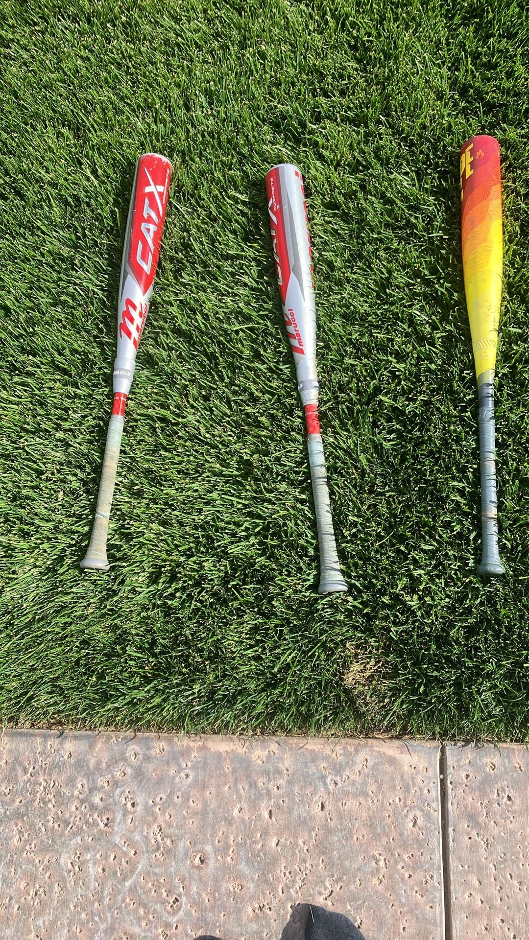3 Baseball Bats Hype Fire -10 ,catx -8 And -5