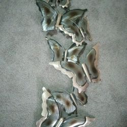 EXQUISITE MCM Metalcraft 36" Butterflies 3D Wall Decor

