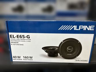Alpine EL-E65-G 6.5-Inch 2-Way Coaxial Car Speakers, 160W Peak Power, 40W RMS, 4-Ohm, Premium Factory Speaker Replacement, Clear Vocals, Crisp Highs, 