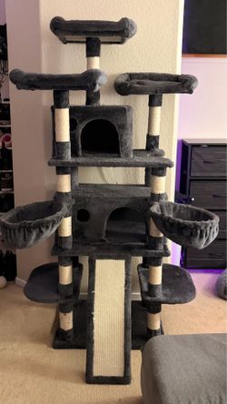 Large dark grey cat tree