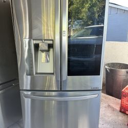 Lg Counter Depth Three Door Stainless Steel Fridge 