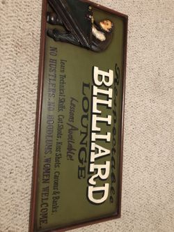Billiard Sign