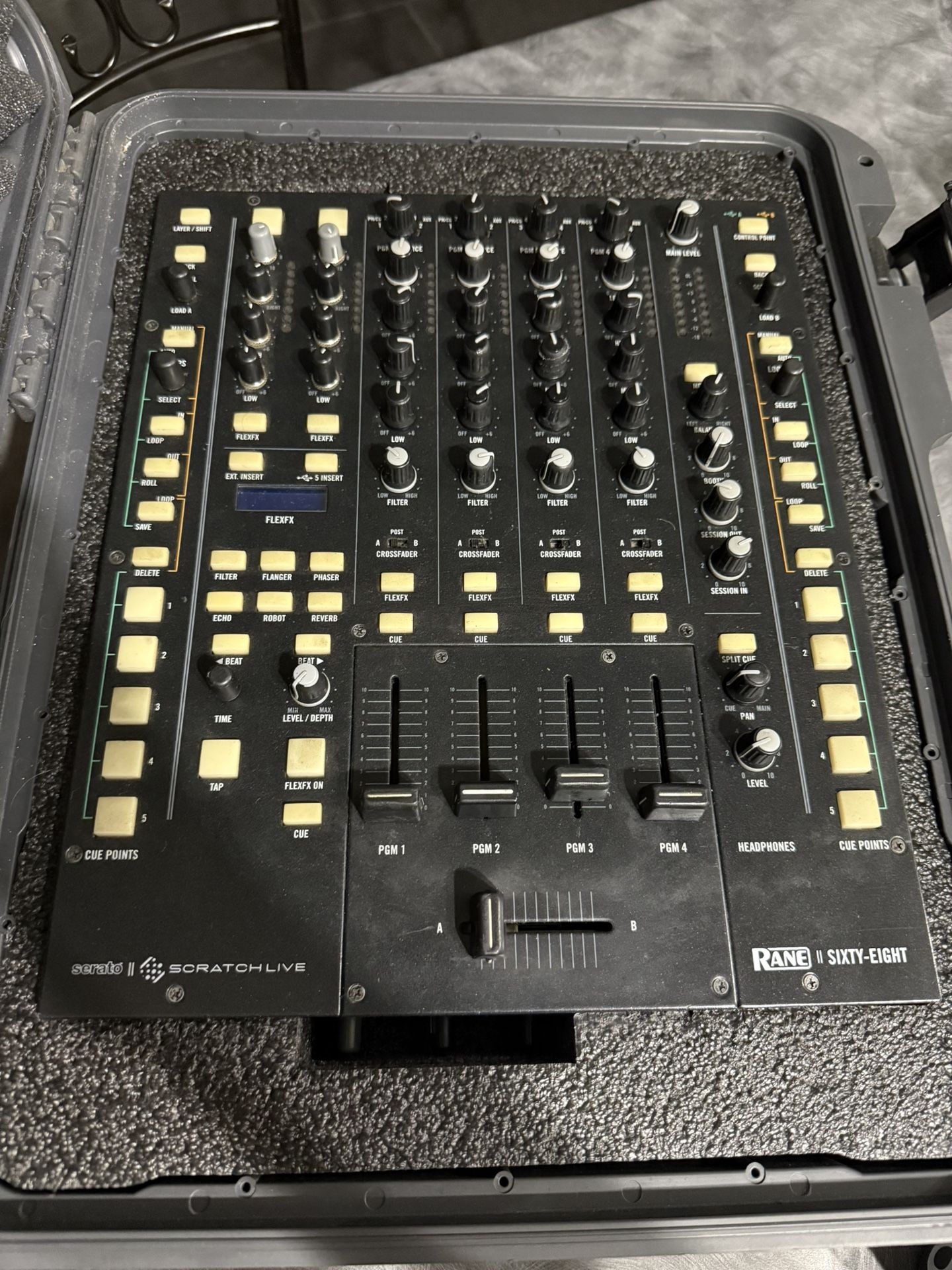 Rane 68 DJ Mixer With Hard Case.