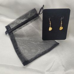 Yellow Skull Earrings And Necklace 