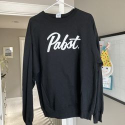 Pabst Crew Sweatshirt. Black. Size: Large