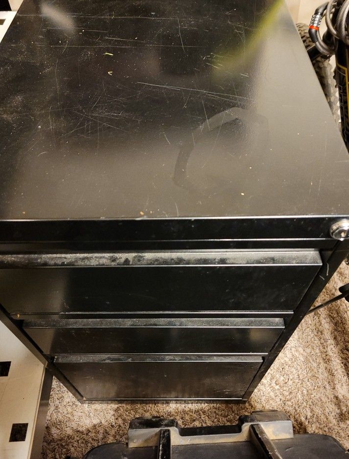 Short Black File Cabinet