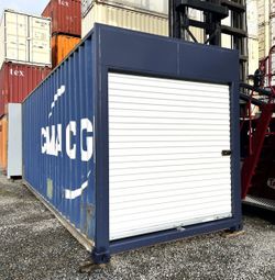 25'ft Used Highcube 'Cargo Worthy' Shipping Container + 7'ft Rollup
