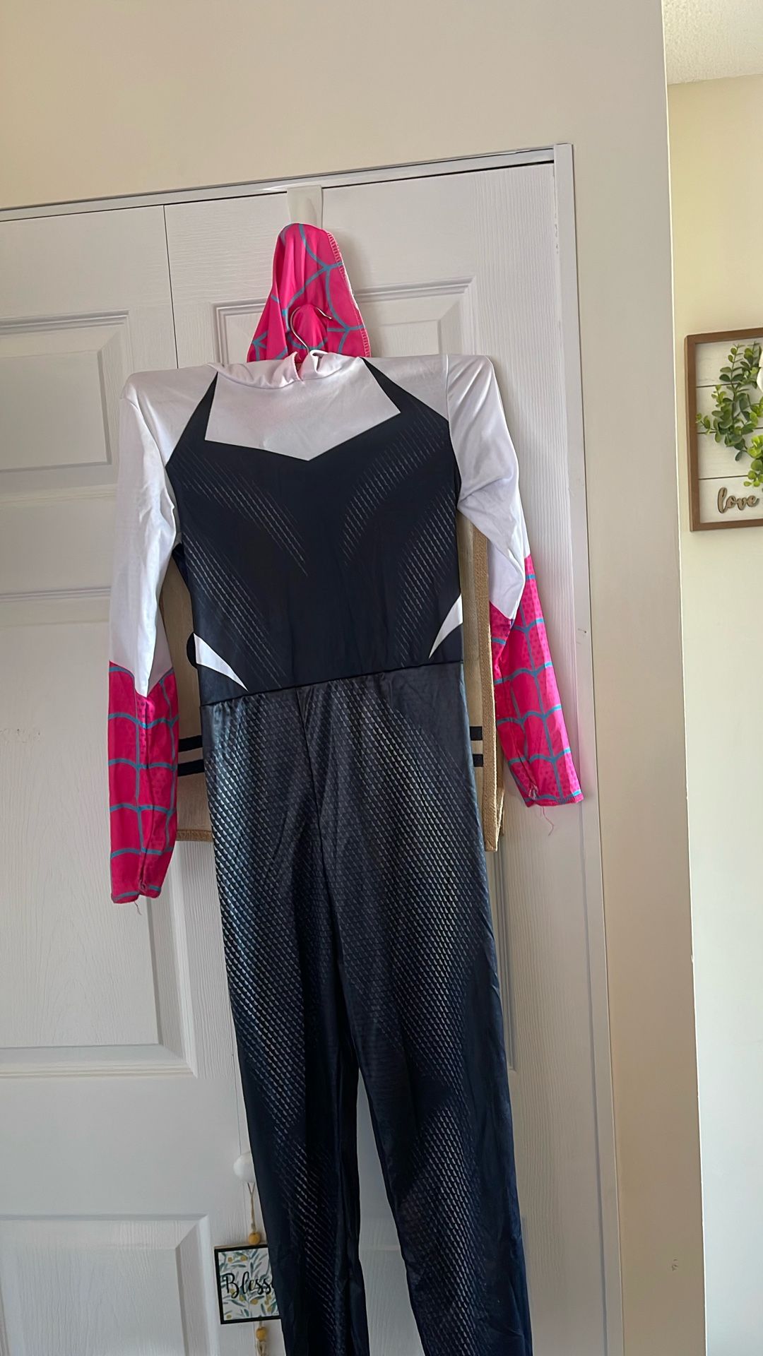 girls spidy costume size large
