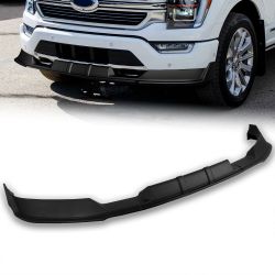 For 2021 2022 2023 Ford F-150 F150 Truck Black Front Bumper Lip Splitter Spoiler -(2-PU-104
