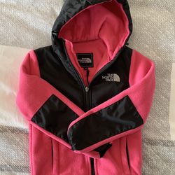 Girls The North Face zip fleece hoodie