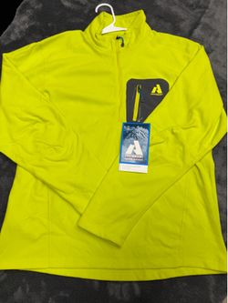 NEW Eddie Bauer First Ascent Yellow Alpine Aire 1/4 zip Fleece pullover in Men’s Large #outdoor