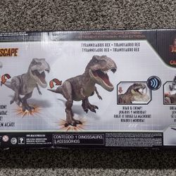 Mattel Jurassic World Camp Cretaceous Dinosaur Toy, Stomp 'n Escape Tyrannosaurus T Rex Action I Motion