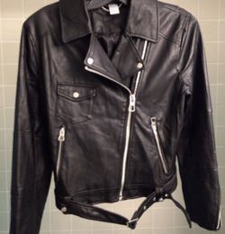 Classic Black Motorcycle Jacket ( Sz Eu: 40/ US: 10)