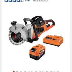 ATLAS 80V Brushless Cordless, 9 in. Concrete Cut-Off Saw Kit with 4 Ah Battery and Rapid Charger