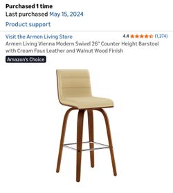 26” high padded swivel counter stools