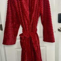 Soma Luxe Long Robe In Red