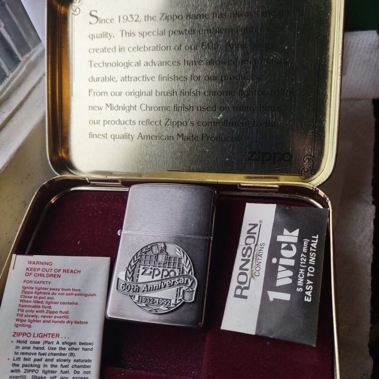 Zippo 60th Anniversary 1(contact info removed) Lighter for Sale in