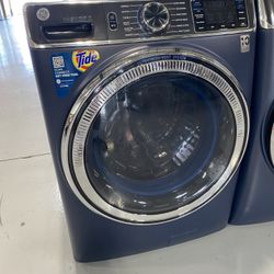 GE Sapphire Blue 5.0 Cu. Ft. Smart Front Load ENERGYSTAR Steam Washer 
