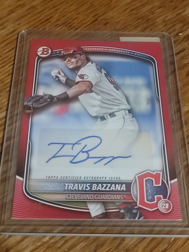 TRAVIS BAZZANA AUTO 2/5 - RED LABEL 2025 BOWMAN
