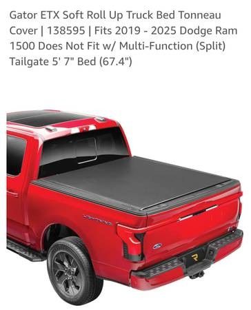 Gator ETX Soft Roll Up Truck Bed Tonneau Cover | 138595 | Fits 2019 - 2025 Dodge Ram 1500