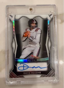 David McComb Auto 2025 Leaf Optichrome Metal Autograph  #LA-DMC Football /49