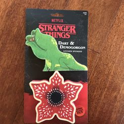 Stranger Things Dart And Demogorgon Kitchen Sponges 