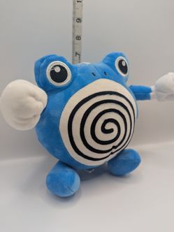 Pokemon Poliwag Plush 7" Blue Fighting Water Type Plush with Suction Cup