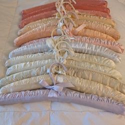 14 Satin Covered Padded Hangers