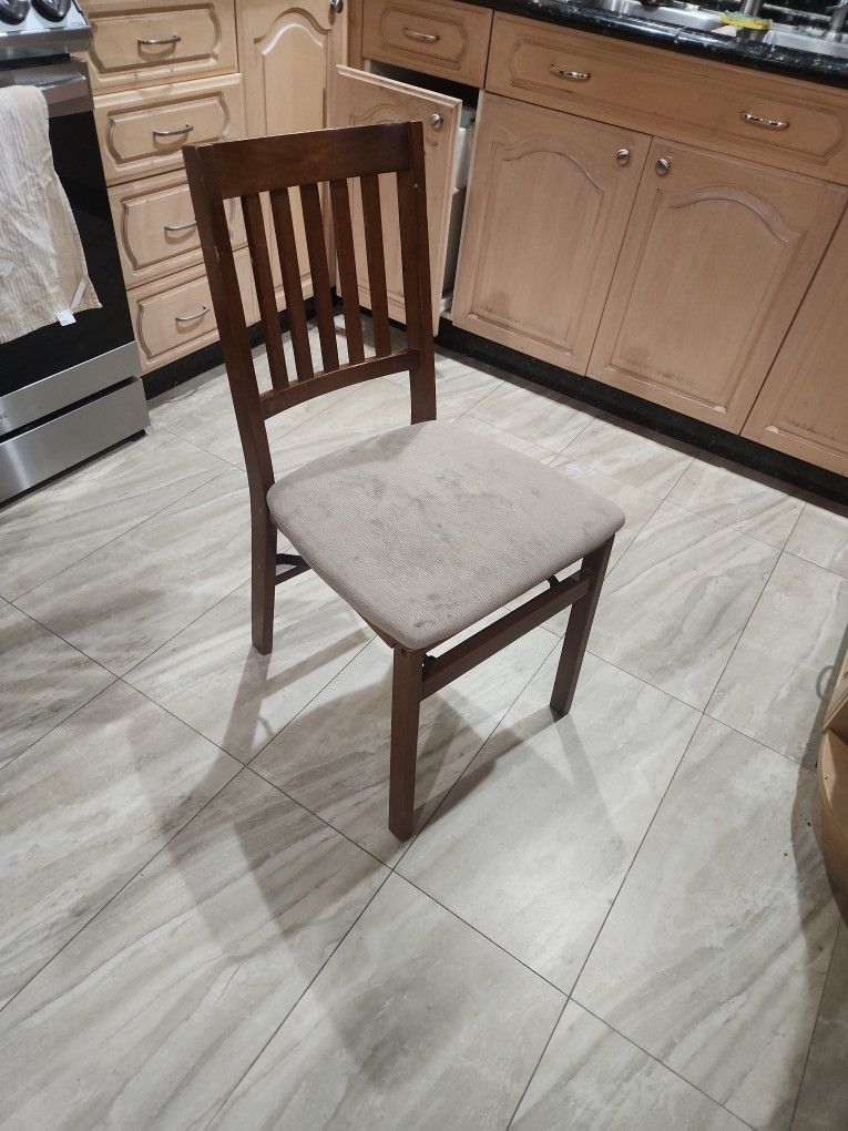Stakmore Wood Upholstered Folding Chairs Set Of 2