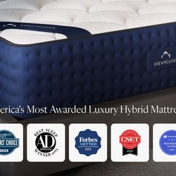 Dreamcloud.   Dreamcloud 14"   Cal-king Mattress Luxury Hybrid Gel Memory Foam.     Brand New Mattress 