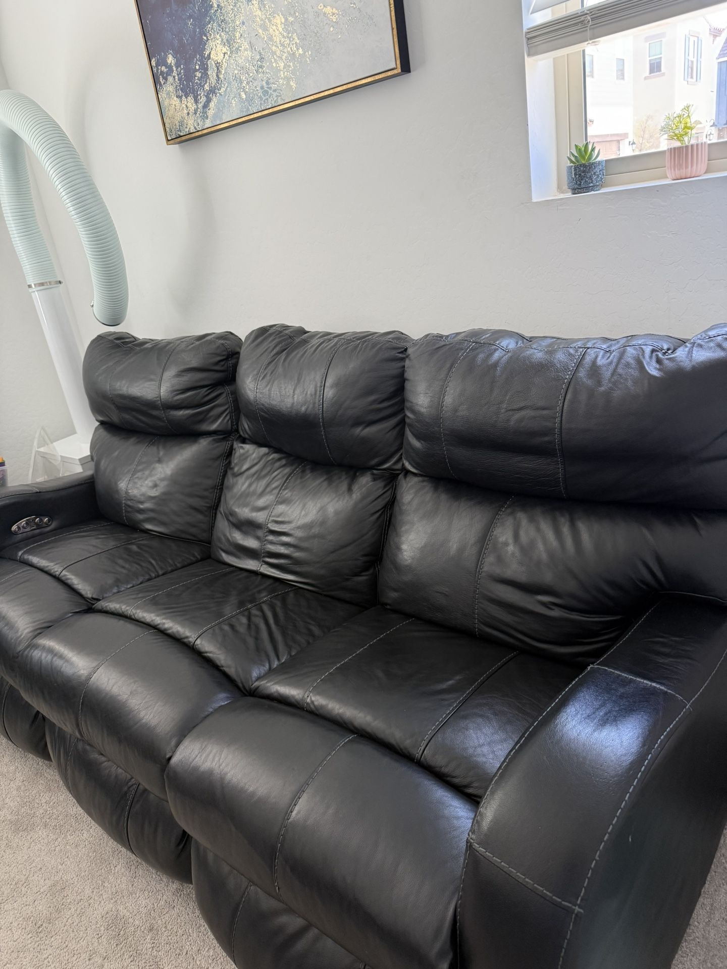 Power Reclining Leather Sofa