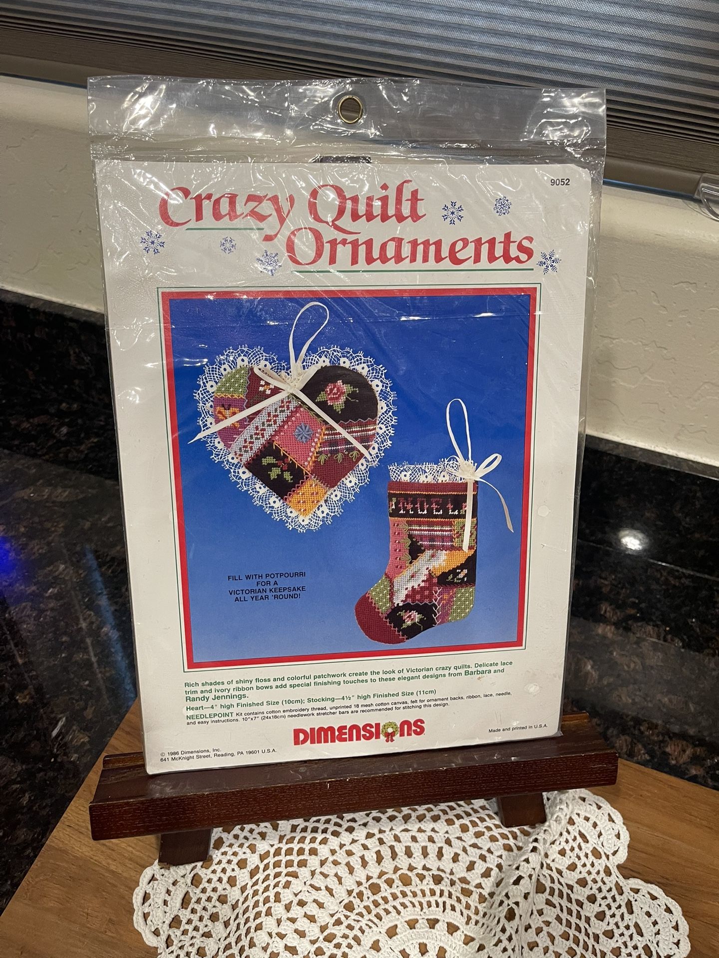 Crazy Dimensions crazy Quilt ornaments