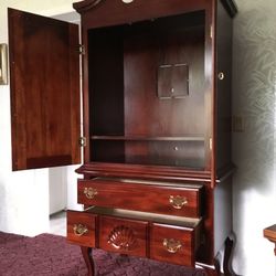 Cherry Wood Armoire Great Condition - Like New