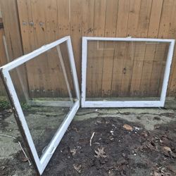 2 Wood Windows 48x36 