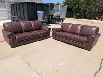 (2) Leather Sofas
