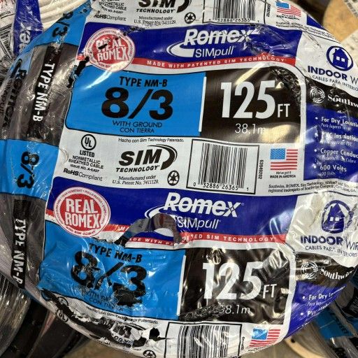 New Romex Wire 8/3