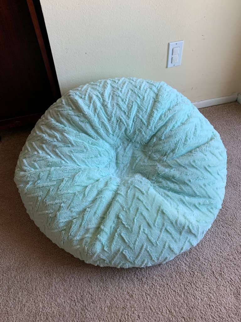Brand New - Furry Teal/Aqua Bean Bag Chair