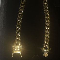 18 k Gold Plated Tarnish Resistant 6 mm Cuban Link Bracelet 