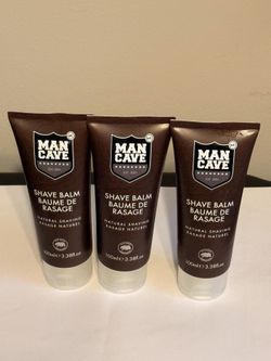 3 TUBES OF MENS SHAVE BALM OF 100ML EACH FOR NATURAL SHAVING