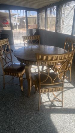 Marble top dining set $200