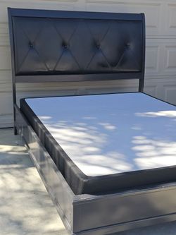 Queen bed frame and spring box